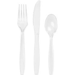 Touch of Color Clear Assorted Cutlery
