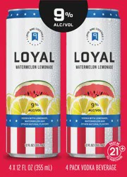 Loyal Nine Watermelon Lemonade Cocktail, 4-pack (4 x 12 fl oz)