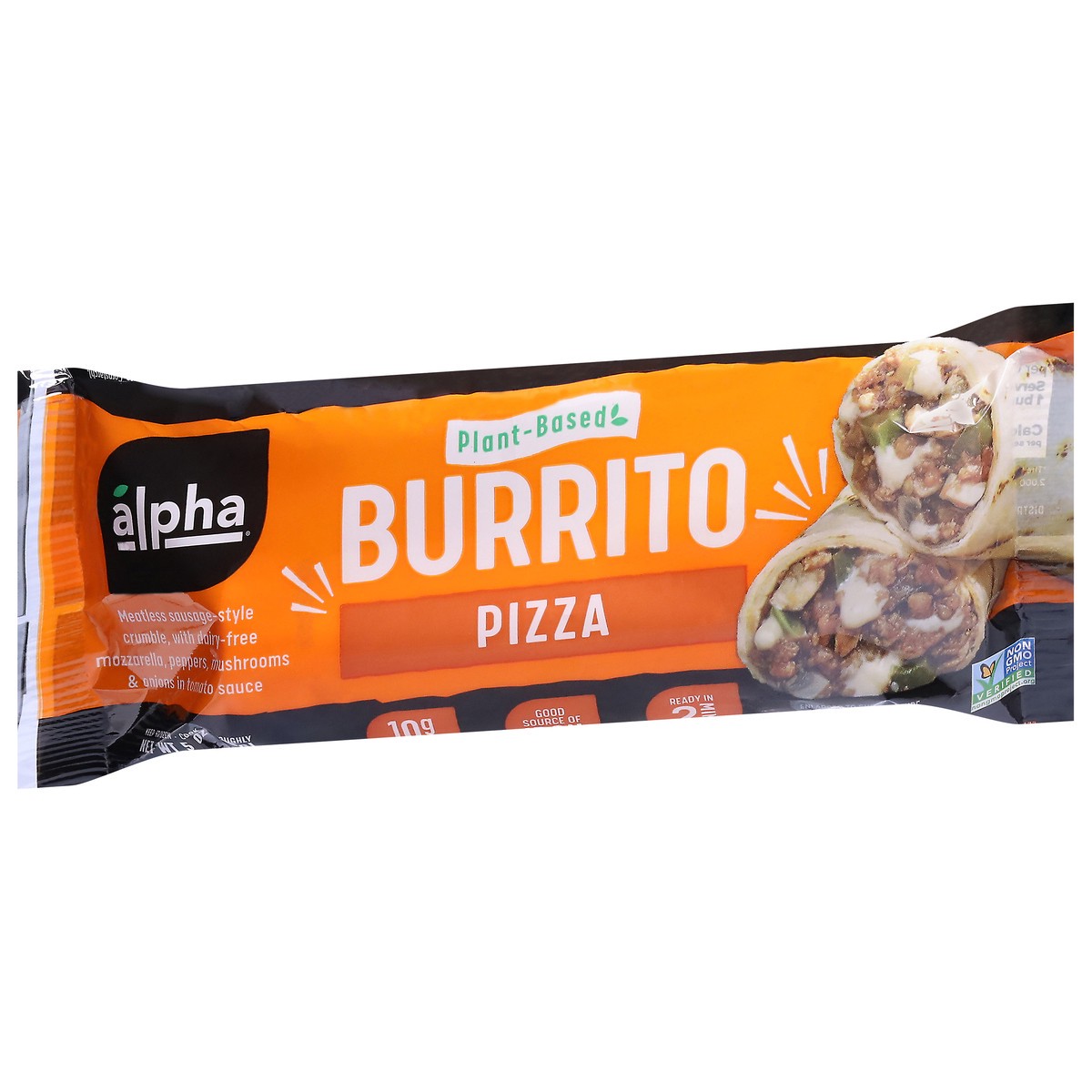 slide 3 of 9, Alpha Pizza Burrito 5 oz, 5 oz