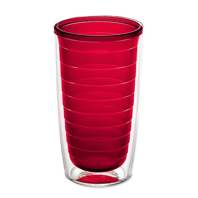 slide 1 of 1, Tervis Clear and Colorful Red Tumbler, 16 oz
