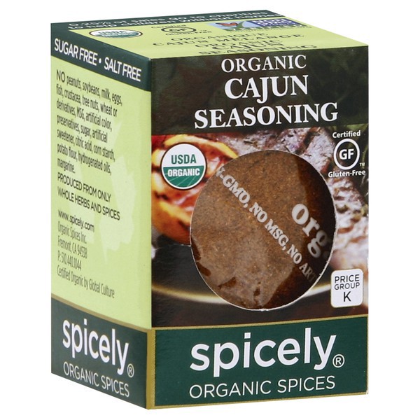 slide 1 of 1, Spicely, Cajon Seasoning, Organic, 1-0.4 oz