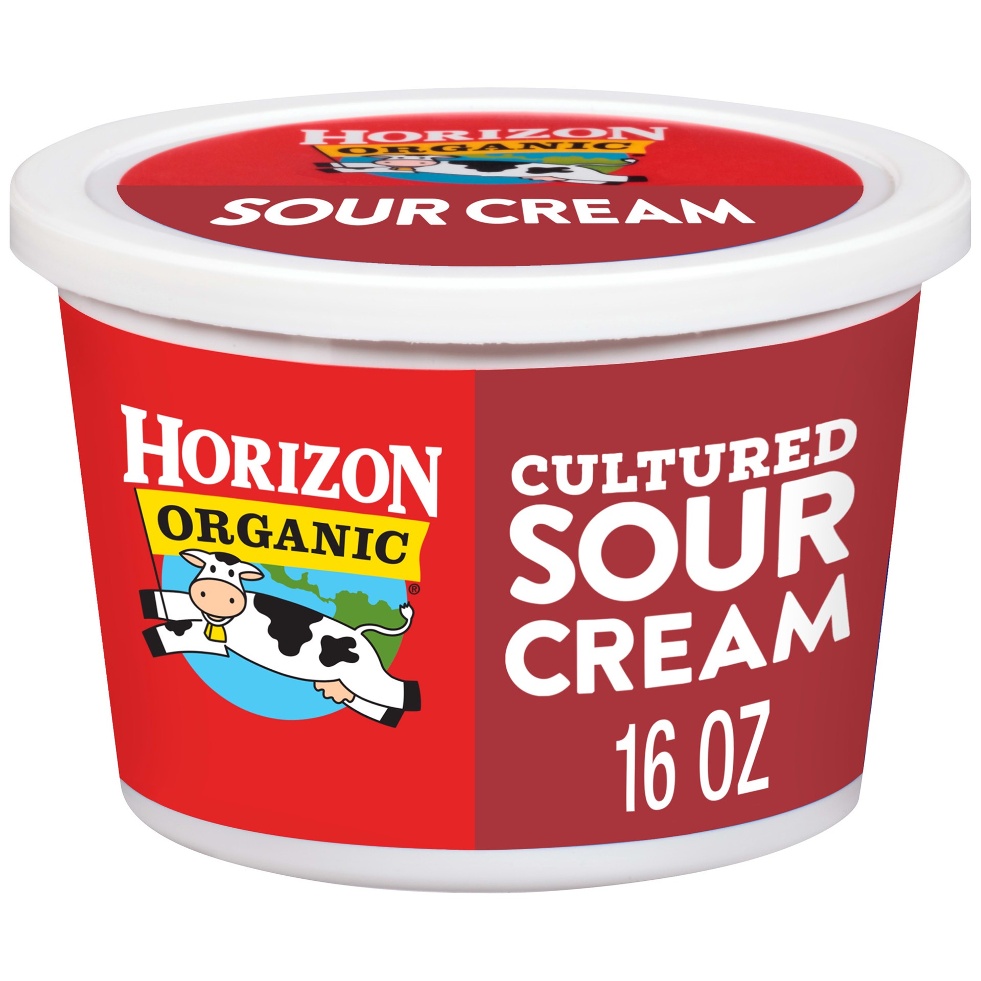 slide 1 of 4, Horizon Organic Cultured Sour Cream, 16 oz., 16 oz