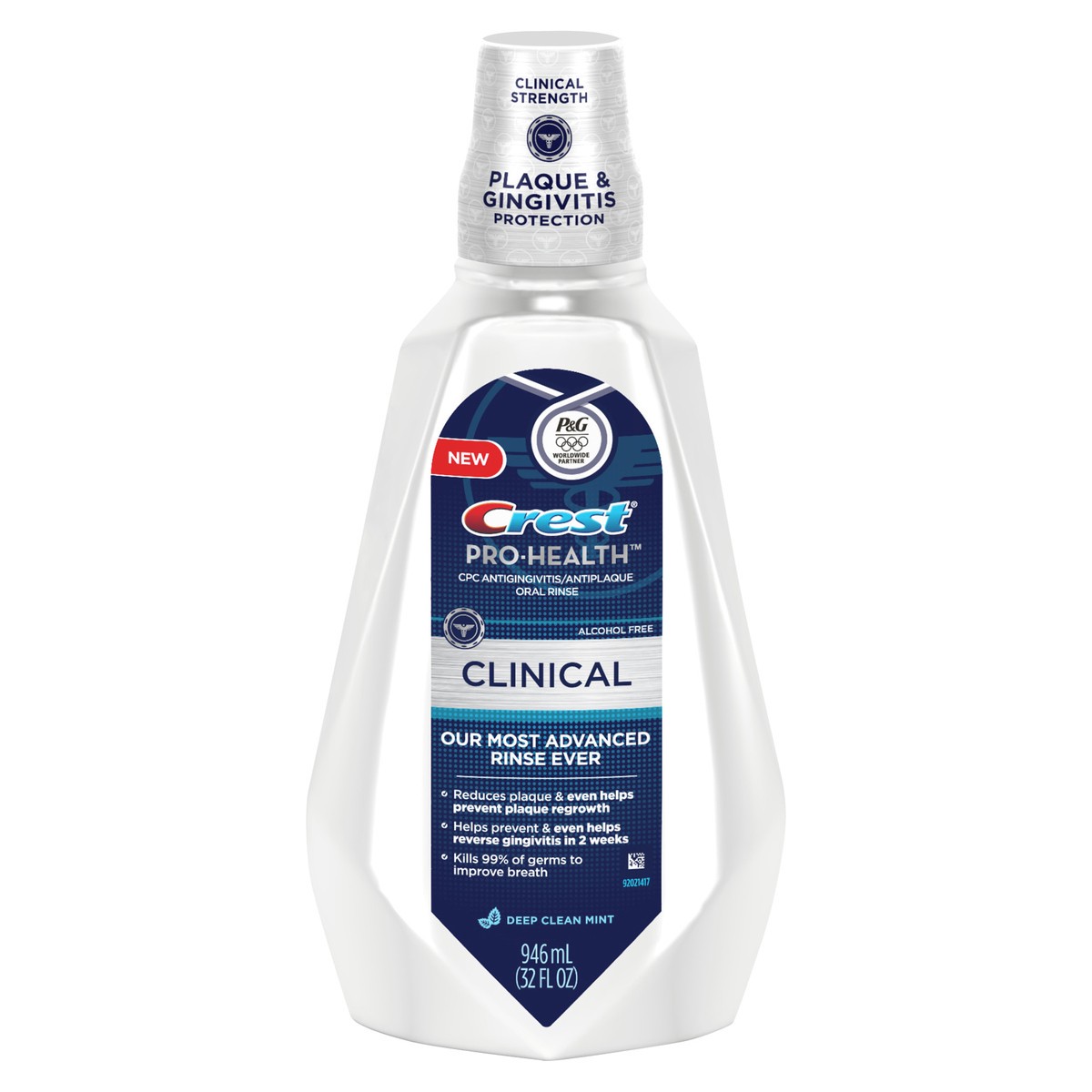 slide 1 of 1, Crest Clinical Deep Clean Mint Rinse, 946 ml