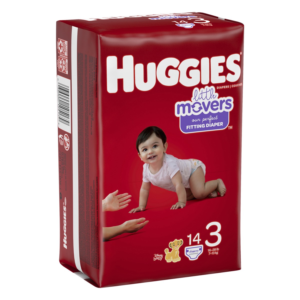 slide 2 of 9, Huggies Little Movers Disney Baby Diapers Size 3 (16-28 lb) 14 ea, 14 ct