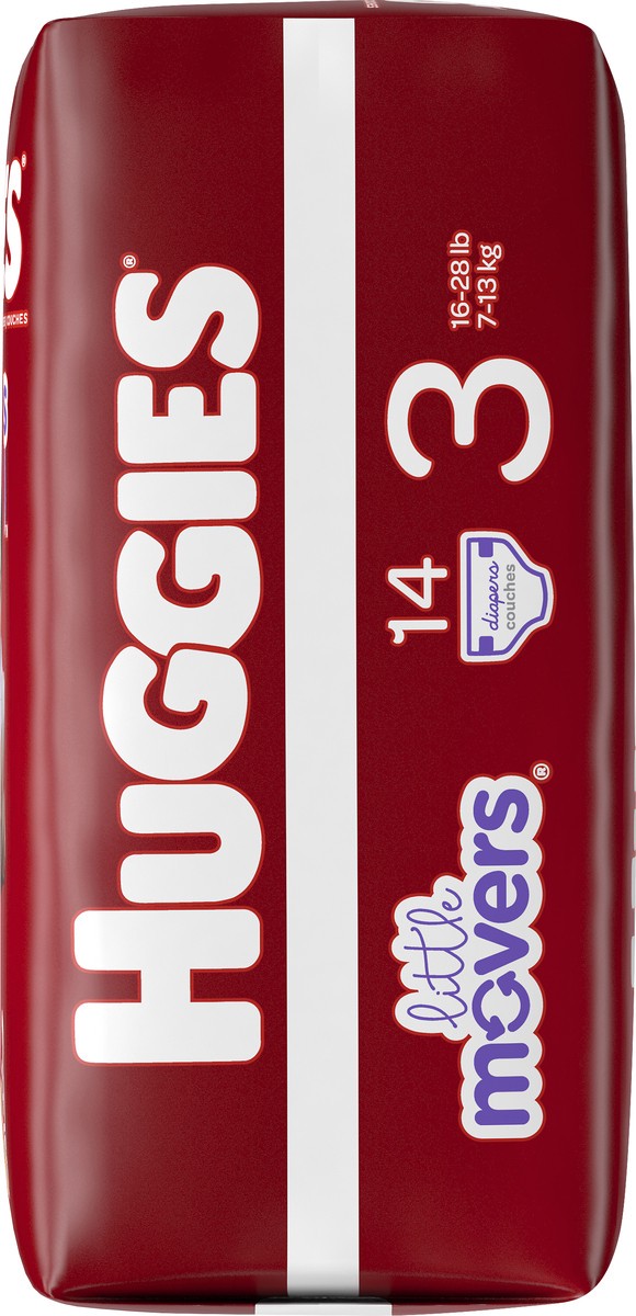 slide 8 of 9, Huggies Little Movers Disney Baby Diapers Size 3 (16-28 lb) 14 ea, 14 ct