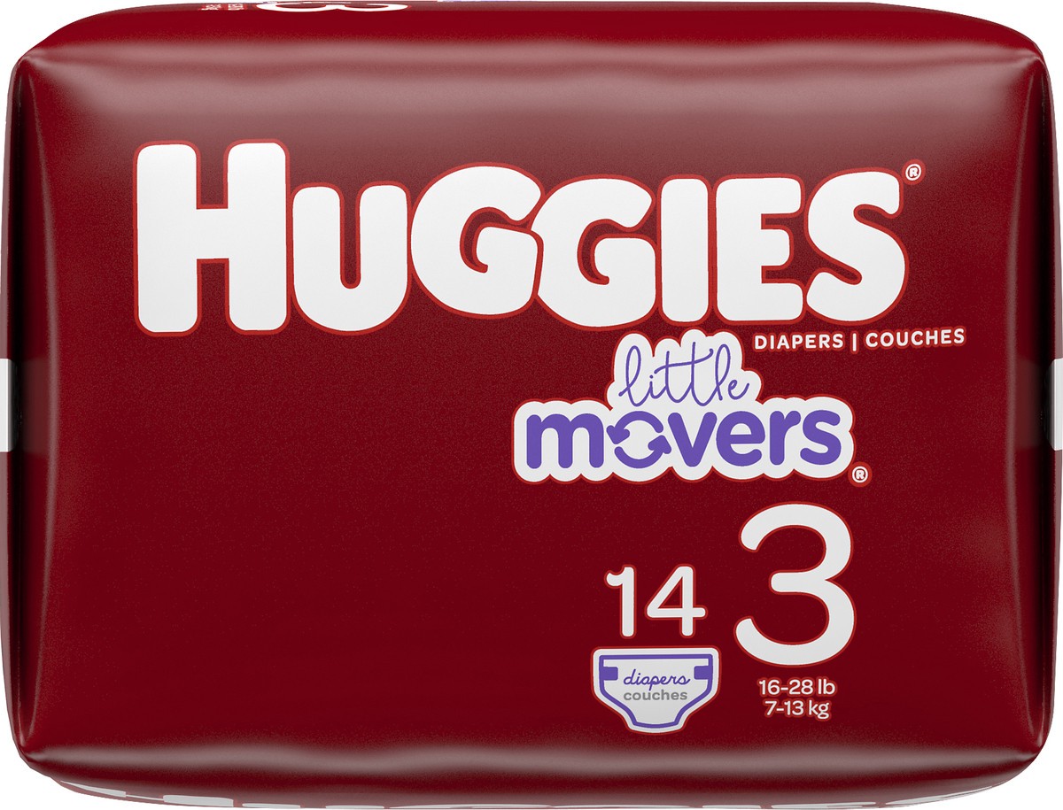 slide 9 of 9, Huggies Little Movers Disney Baby Diapers Size 3 (16-28 lb) 14 ea, 14 ct