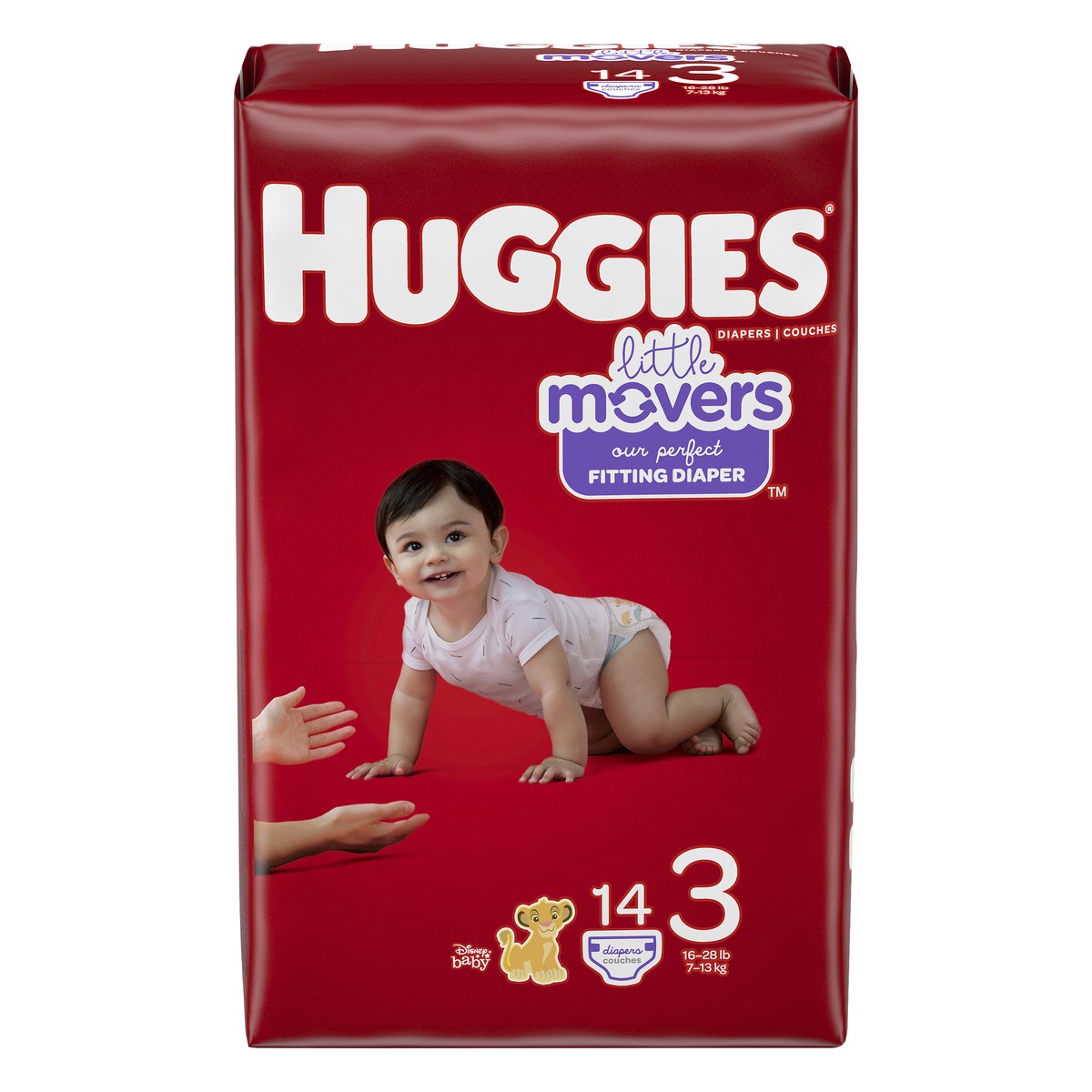 slide 1 of 9, Huggies Little Movers Disney Baby Diapers Size 3 (16-28 lb) 14 ea, 14 ct