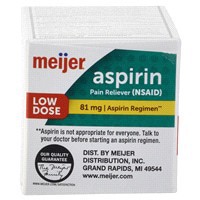 slide 2 of 21, Meijer Aspirin Enteric Coated Tablet, 81 mg, 120 ct