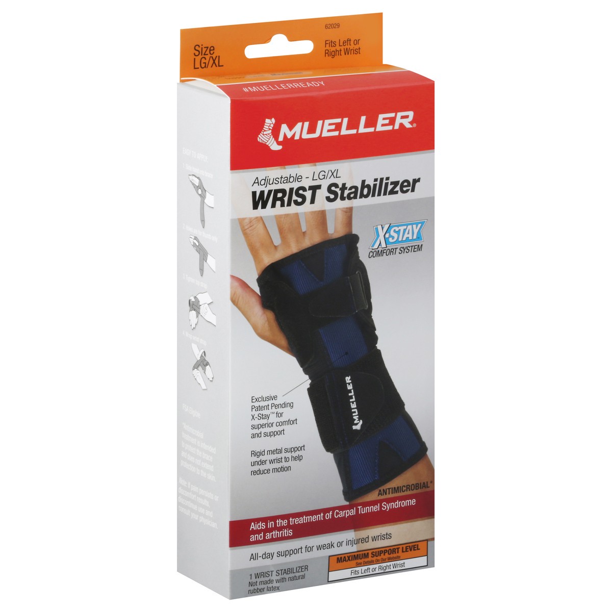 slide 3 of 12, Mueller Adjustable Large/Extra Large Wrist Stabilizer 1 ea, 1 ct