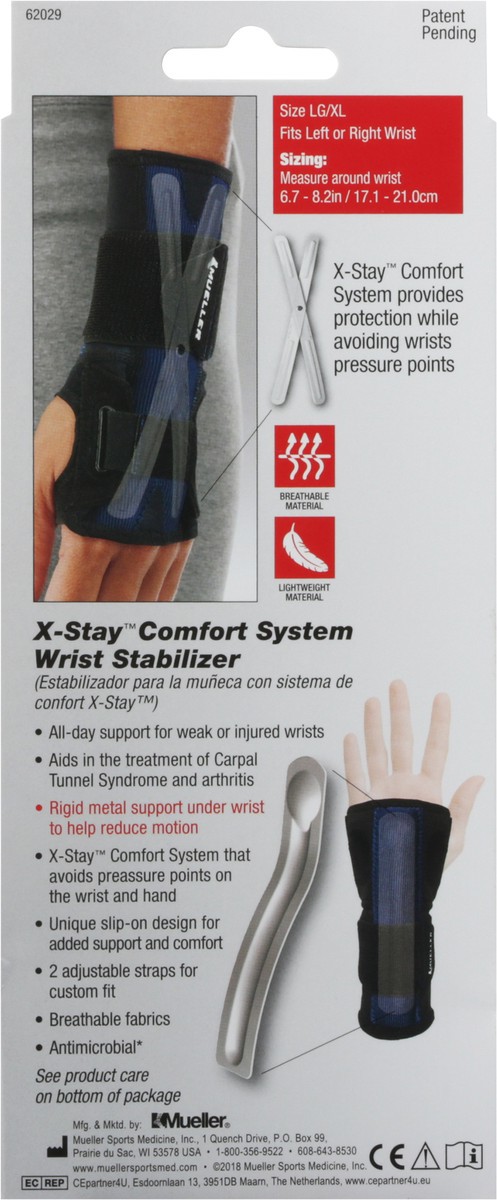 slide 5 of 12, Mueller Adjustable Large/Extra Large Wrist Stabilizer 1 ea, 1 ct