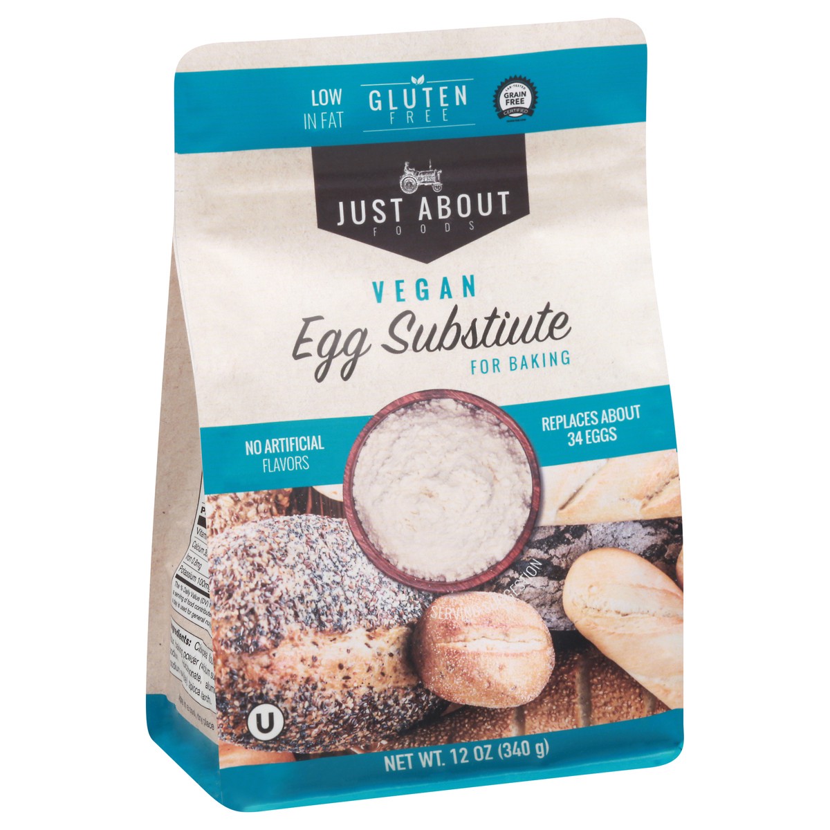 slide 5 of 13, Just About Foods Vegan Egg Substitute, 12 oz