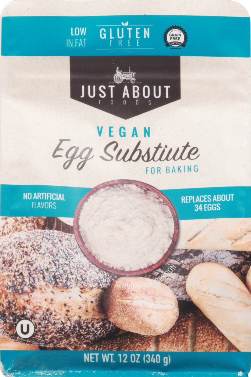 slide 1 of 13, Just About Foods Vegan Egg Substitute, 12 oz
