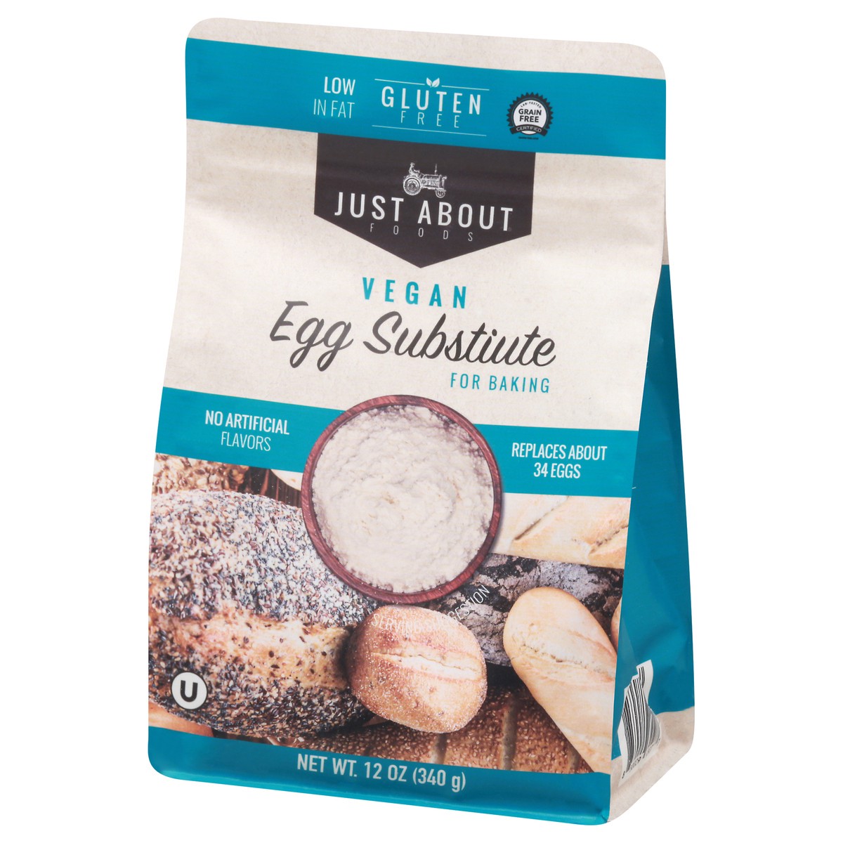 slide 9 of 13, Just About Foods Vegan Egg Substitute, 12 oz