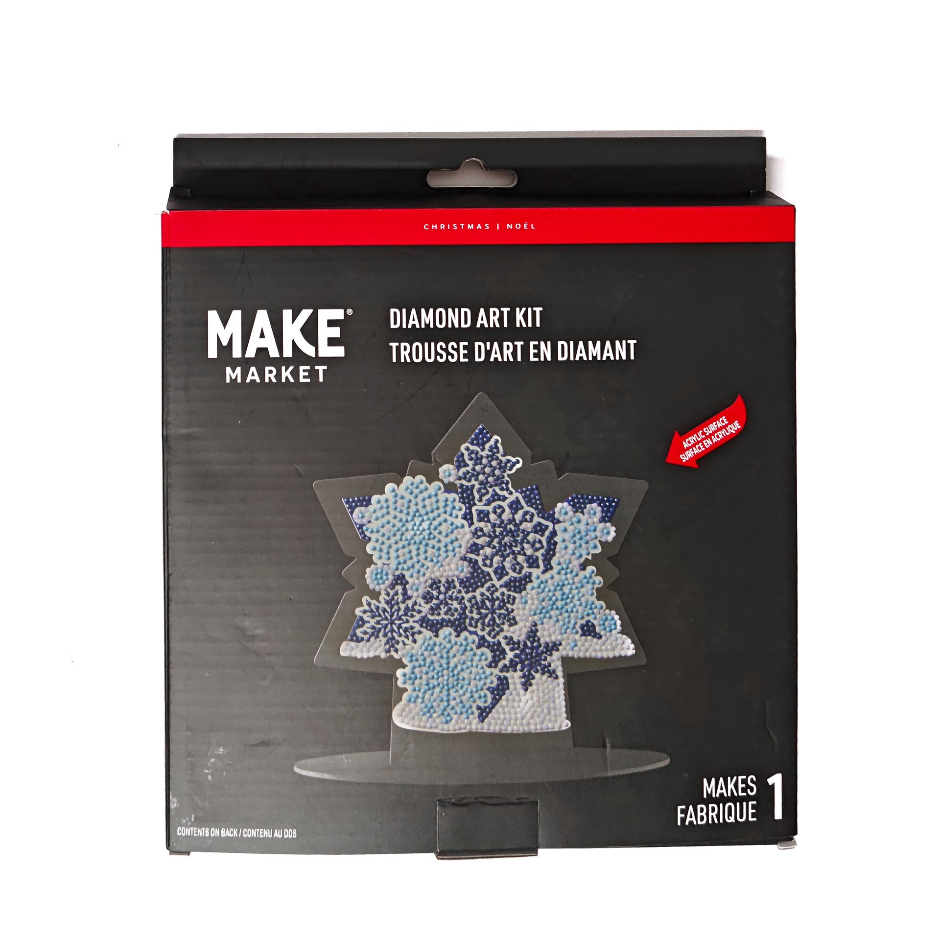 slide 3 of 4, 8" X 7.75" Snowflake Diamond Art Table Topper Kit By Make Market, 8 in x 7.75 in