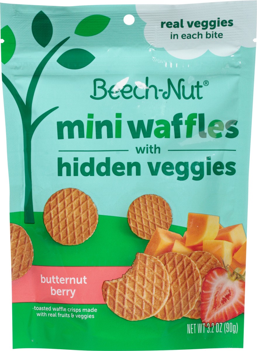 slide 4 of 14, Beech-Nut Butternut Berry Mini Waffles with Hidden Veggies Toddler 3.2 oz, 3.2 oz