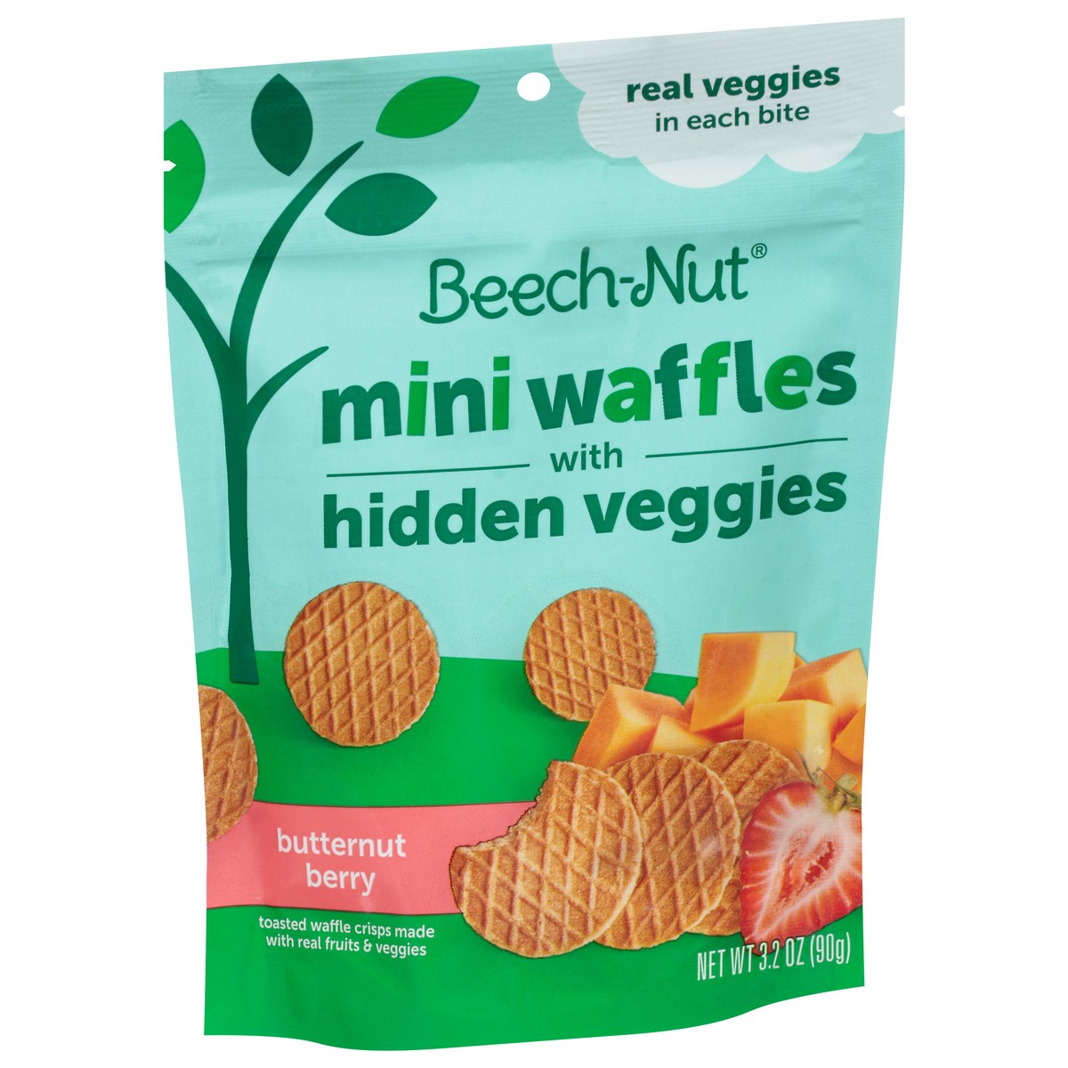slide 9 of 14, Beech-Nut Butternut Berry Mini Waffles with Hidden Veggies Toddler 3.2 oz, 3.2 oz