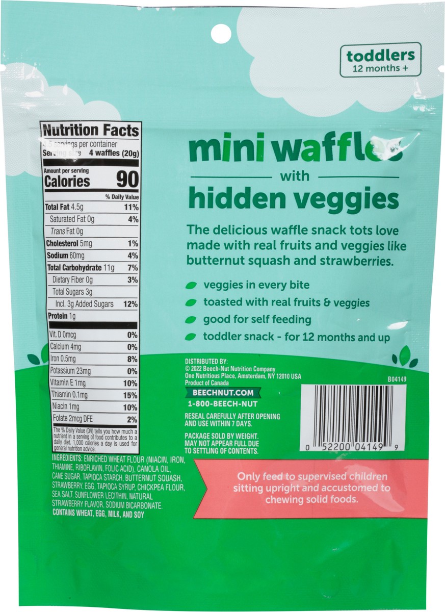 slide 12 of 14, Beech-Nut Butternut Berry Mini Waffles with Hidden Veggies Toddler 3.2 oz, 3.2 oz