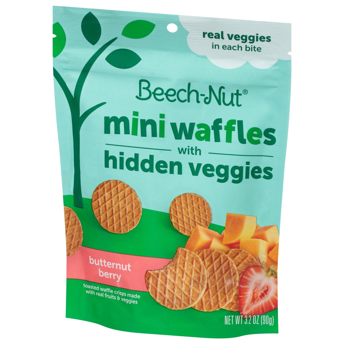 slide 3 of 14, Beech-Nut Butternut Berry Mini Waffles with Hidden Veggies Toddler 3.2 oz, 3.2 oz