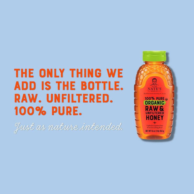 slide 2 of 7, Nature Nate's 100% Pure Organic, Raw & Unfiltered, 16oz, 16 oz