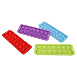 Kolorae Silicone Ball Shaped Ice Cube Tray, Assorted Colors