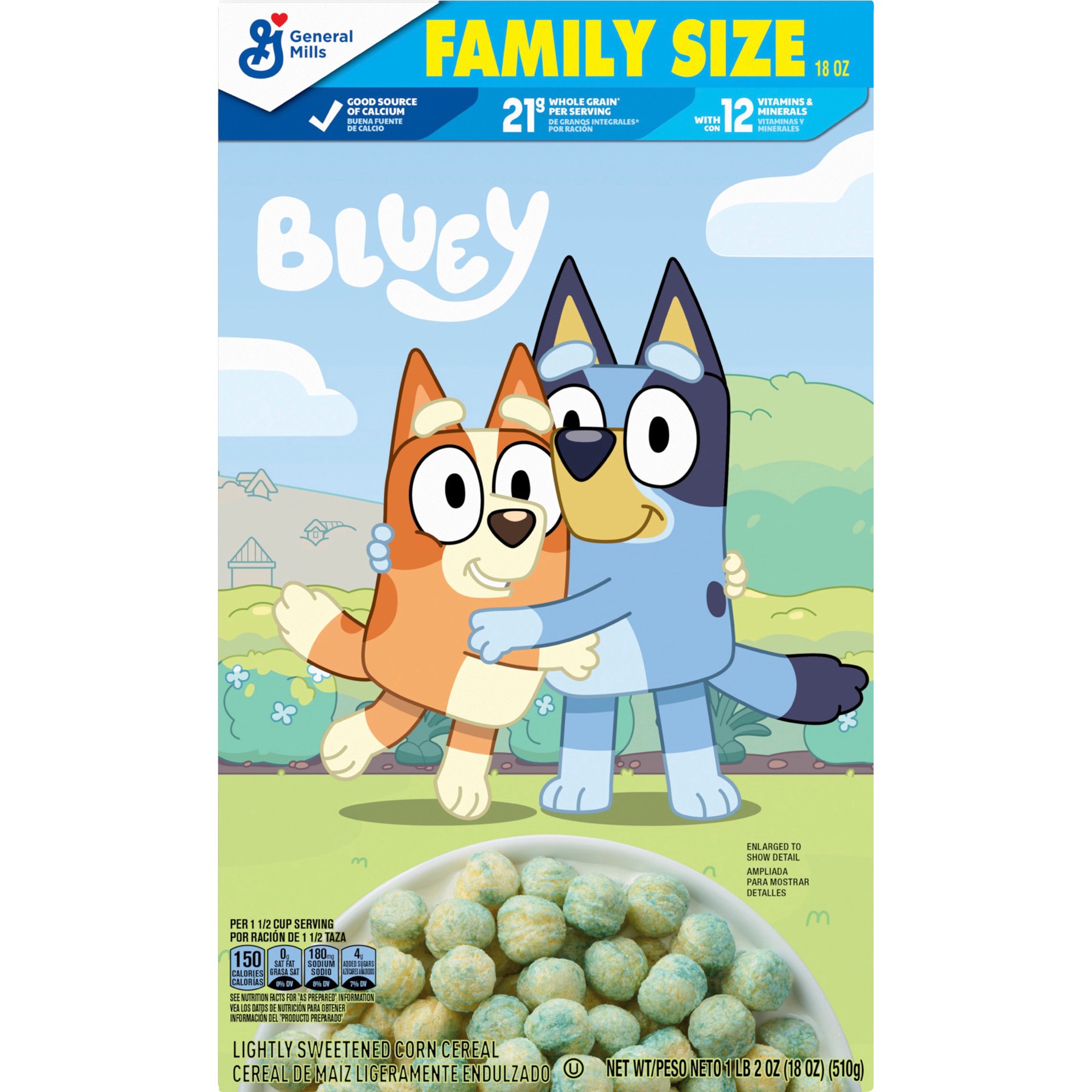 slide 1 of 1, General Mills Bluey Cereal Family Size - 18 oz, 18 oz