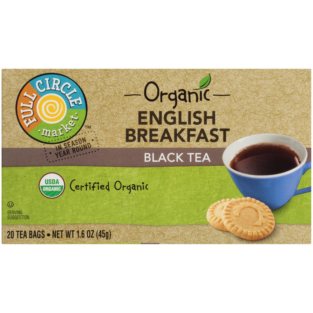 slide 5 of 15, Full Circle Market English Breakfast Black Tea Bags - 20 ct; 1.6 oz - 20 ct; 1.6 oz, 20 ct; 1.6 oz