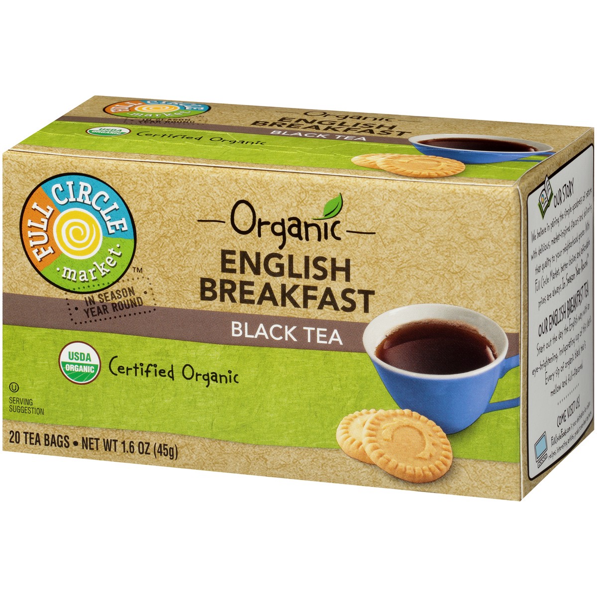 slide 12 of 15, Full Circle Market English Breakfast Black Tea Bags - 20 ct; 1.6 oz - 20 ct; 1.6 oz, 20 ct; 1.6 oz