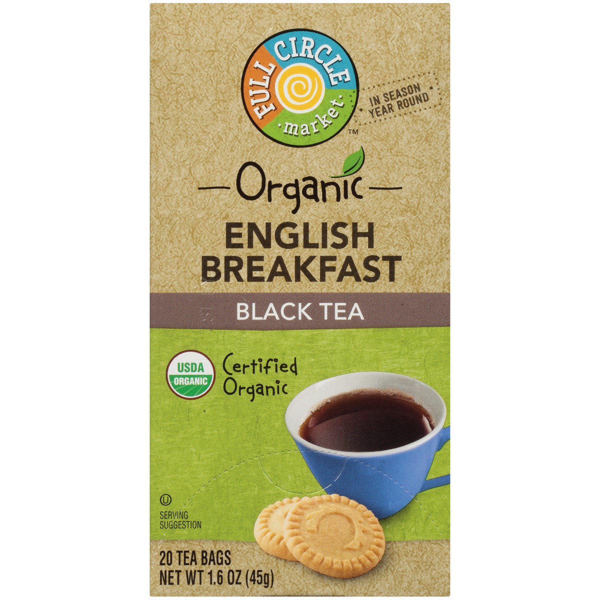 slide 2 of 15, Full Circle Market English Breakfast Black Tea Bags - 20 ct; 1.6 oz - 20 ct; 1.6 oz, 20 ct; 1.6 oz