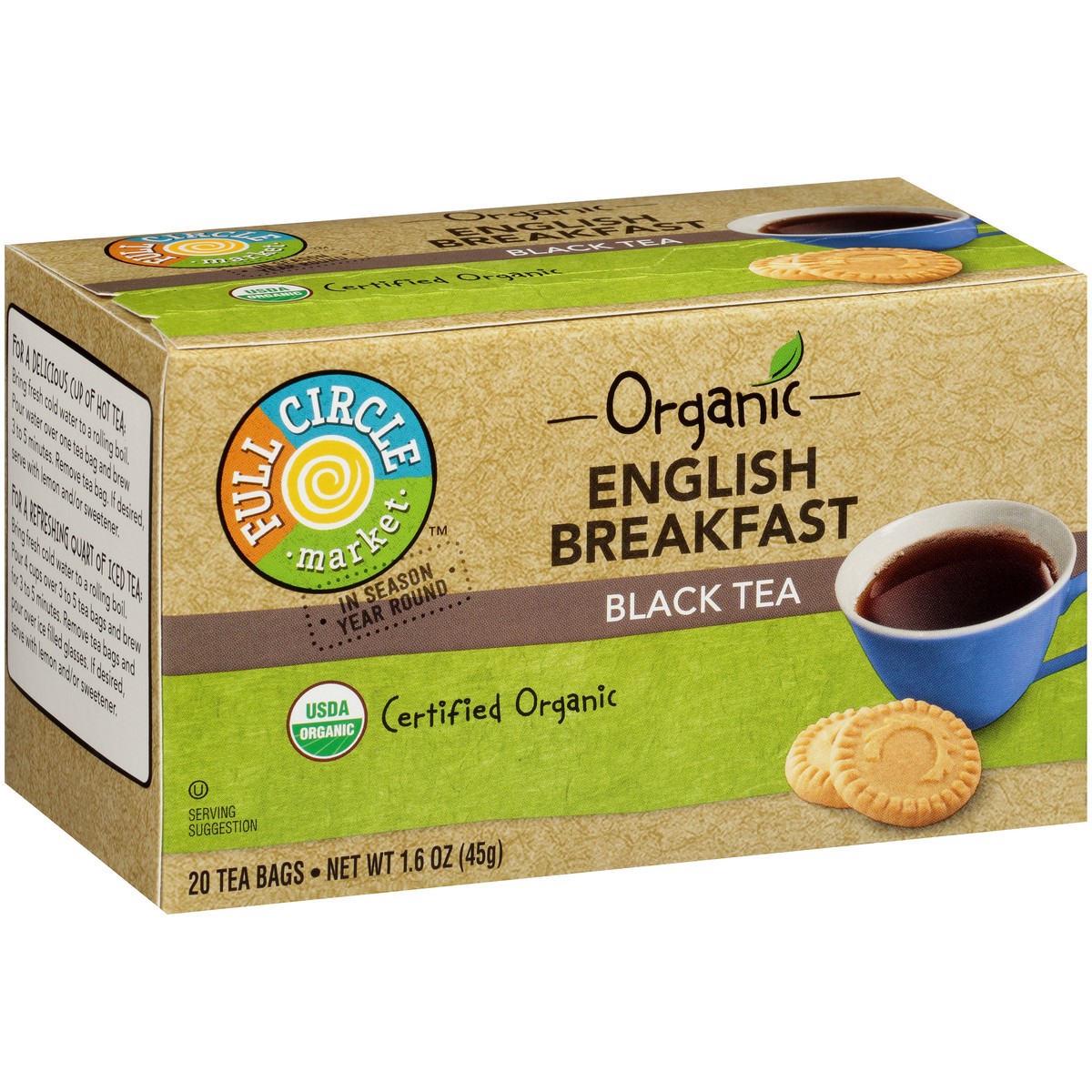 slide 6 of 15, Full Circle Market English Breakfast Black Tea Bags - 20 ct; 1.6 oz - 20 ct; 1.6 oz, 20 ct; 1.6 oz