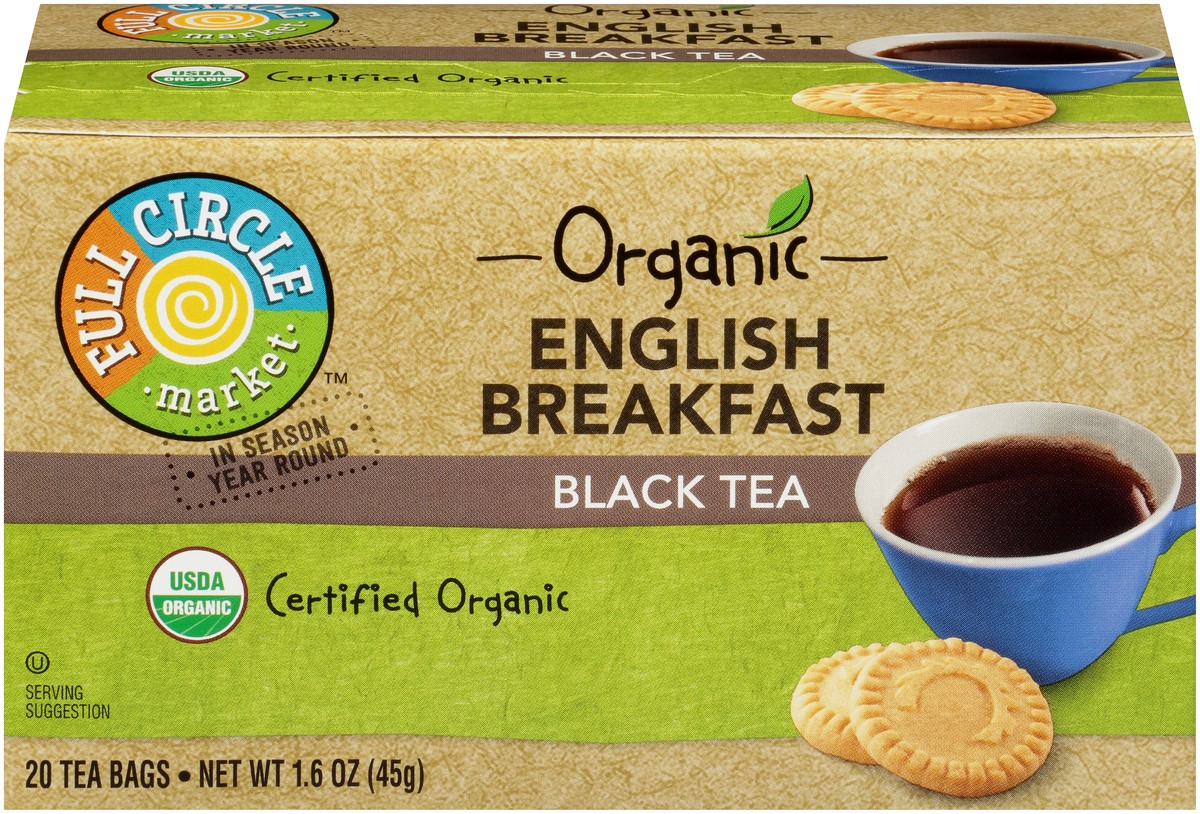 slide 4 of 15, Full Circle Market English Breakfast Black Tea Bags - 20 ct; 1.6 oz - 20 ct; 1.6 oz, 20 ct; 1.6 oz