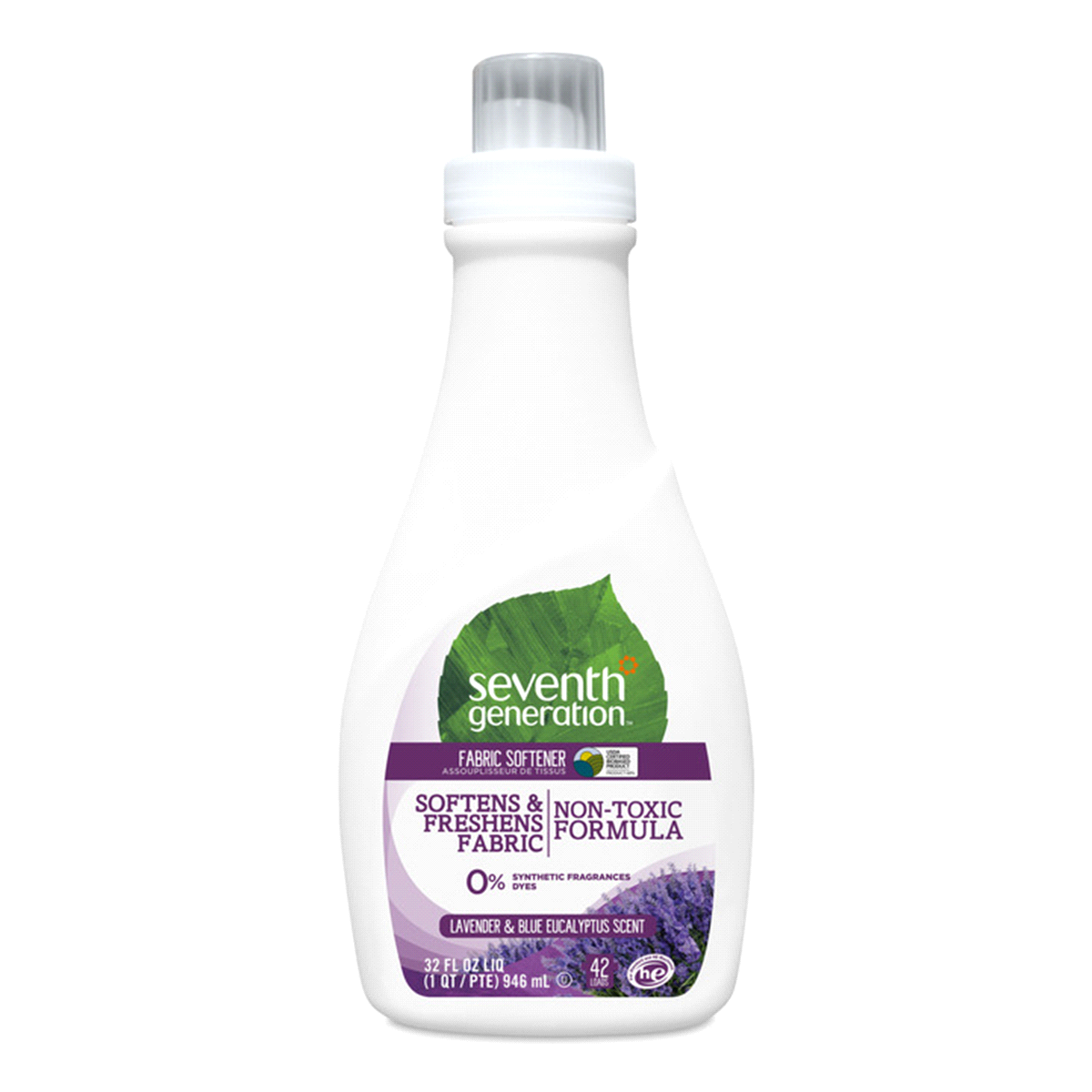 slide 1 of 1, Seventh Generation Fabric Softener Natural Blue Eucalyptus Lavender, 40 oz