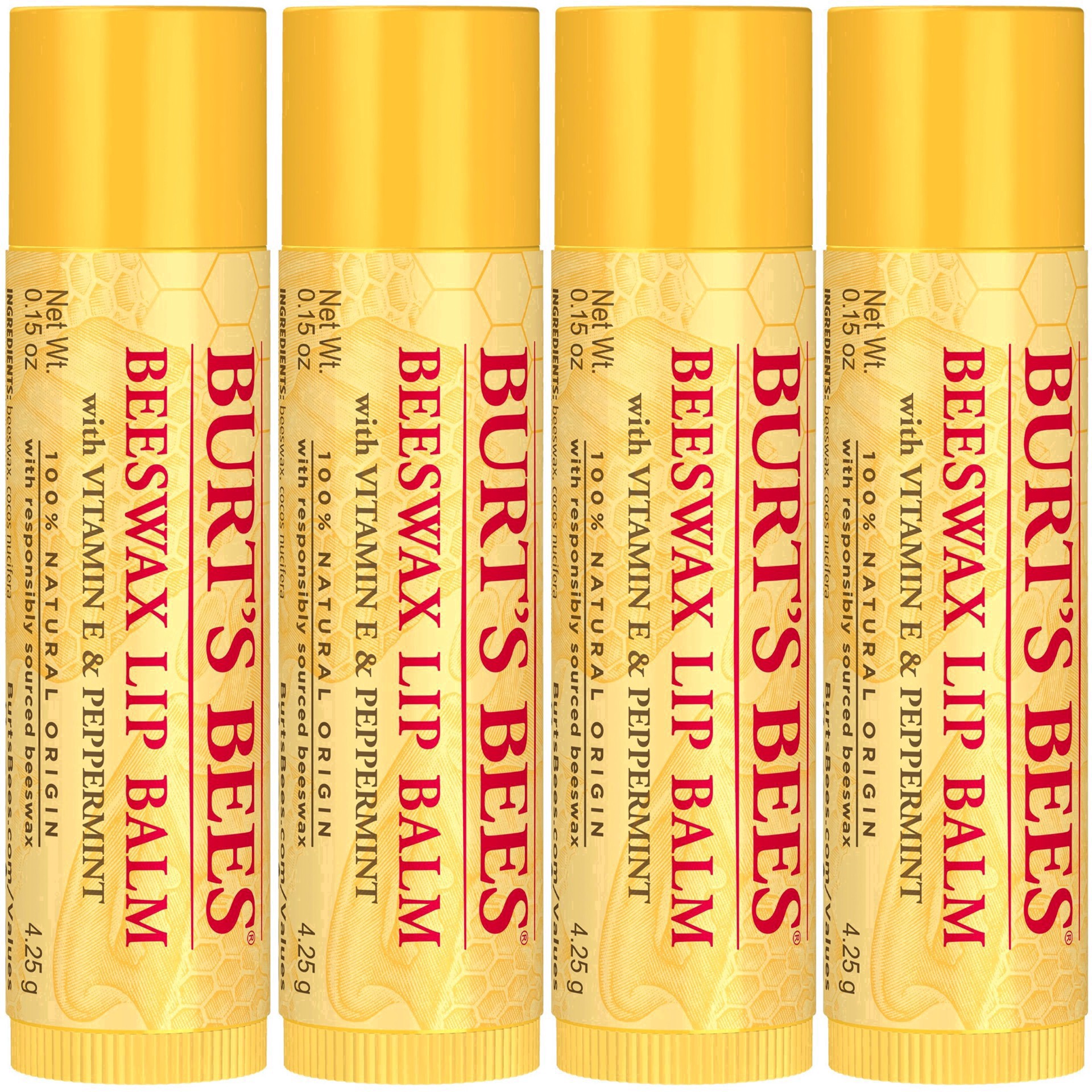 slide 79 of 248, Burt's Bees Natural Origin Moisturizing Lip Balm, 4 ct