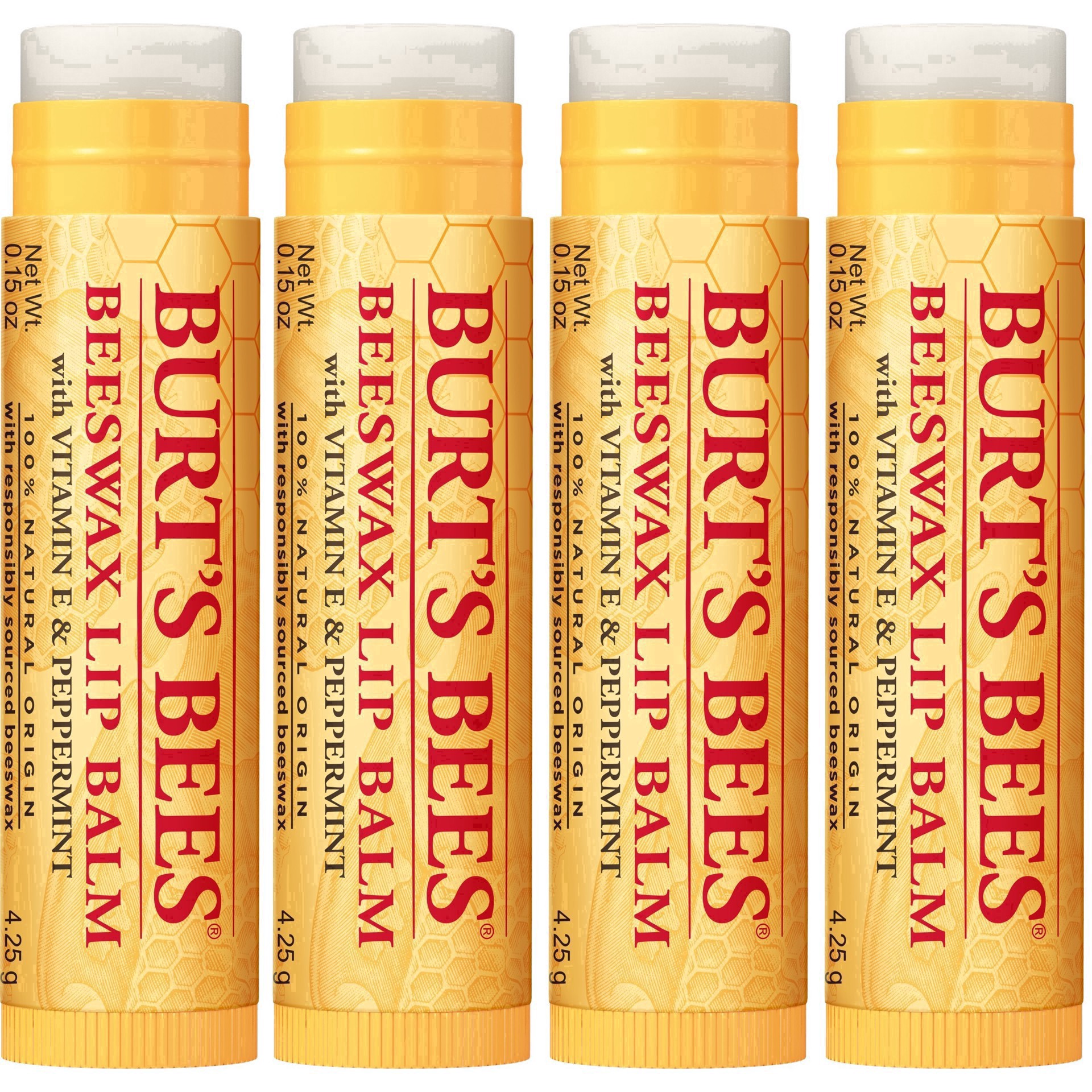 slide 3 of 248, Burt's Bees Natural Origin Moisturizing Lip Balm, 4 ct