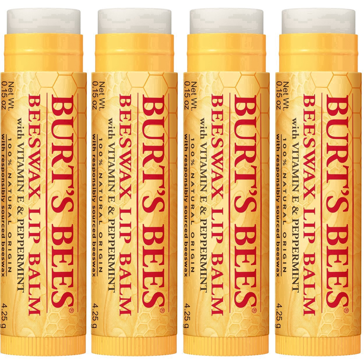 slide 147 of 248, Burt's Bees Natural Origin Moisturizing Lip Balm, 4 ct