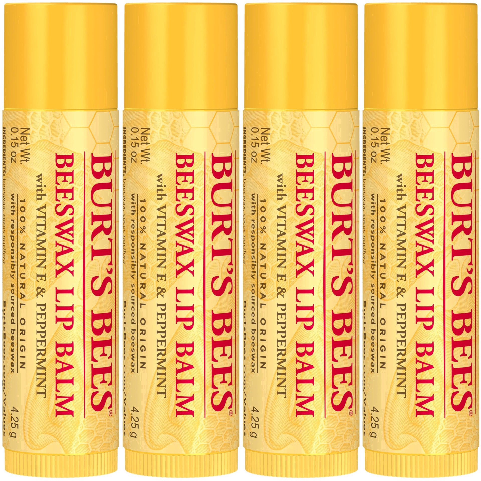 slide 58 of 248, Burt's Bees Natural Origin Moisturizing Lip Balm, 4 ct