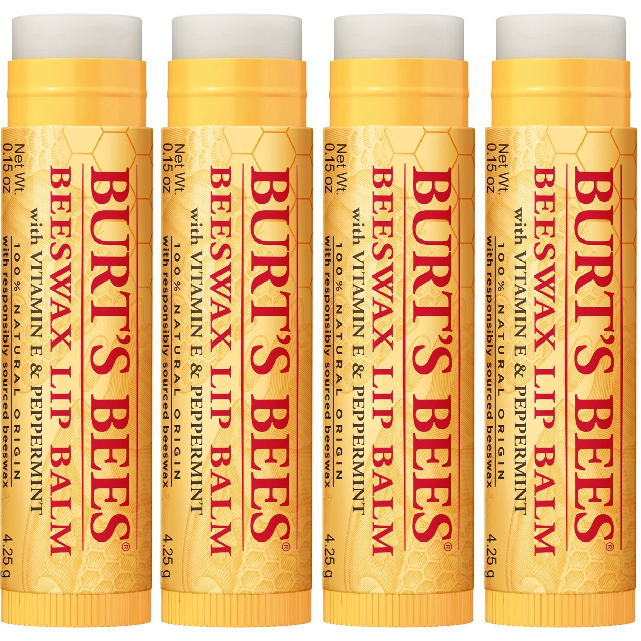 slide 182 of 248, Burt's Bees Natural Origin Moisturizing Lip Balm, 4 ct