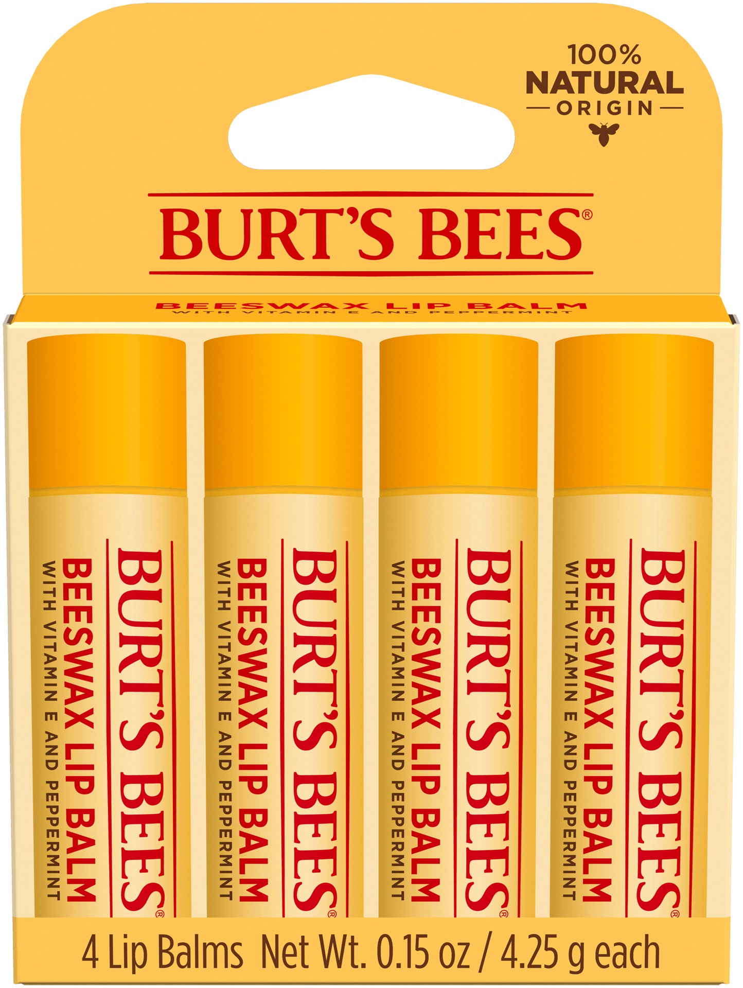 slide 1 of 248, Burt''s Bees Beeswax Lip Balm, 4 ct