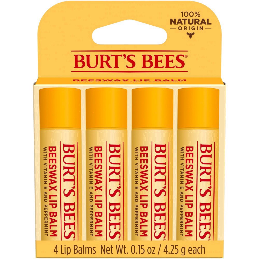 slide 67 of 248, Burt's Bees Natural Origin Moisturizing Lip Balm, 4 ct