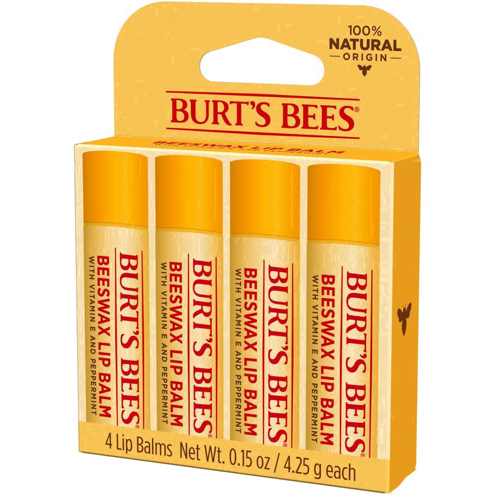 slide 83 of 248, Burt's Bees Natural Origin Moisturizing Lip Balm, 4 ct