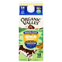 Organic Valley Family First Reduced Fat Milk 0.5 gal