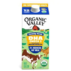Organic Valley Family First Reduced Fat Milk 0.5 gal