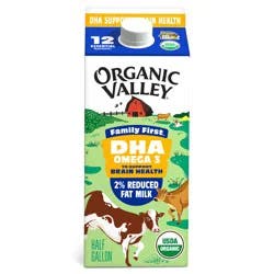 Organic Valley Family First Reduced Fat Milk 0.5 gal