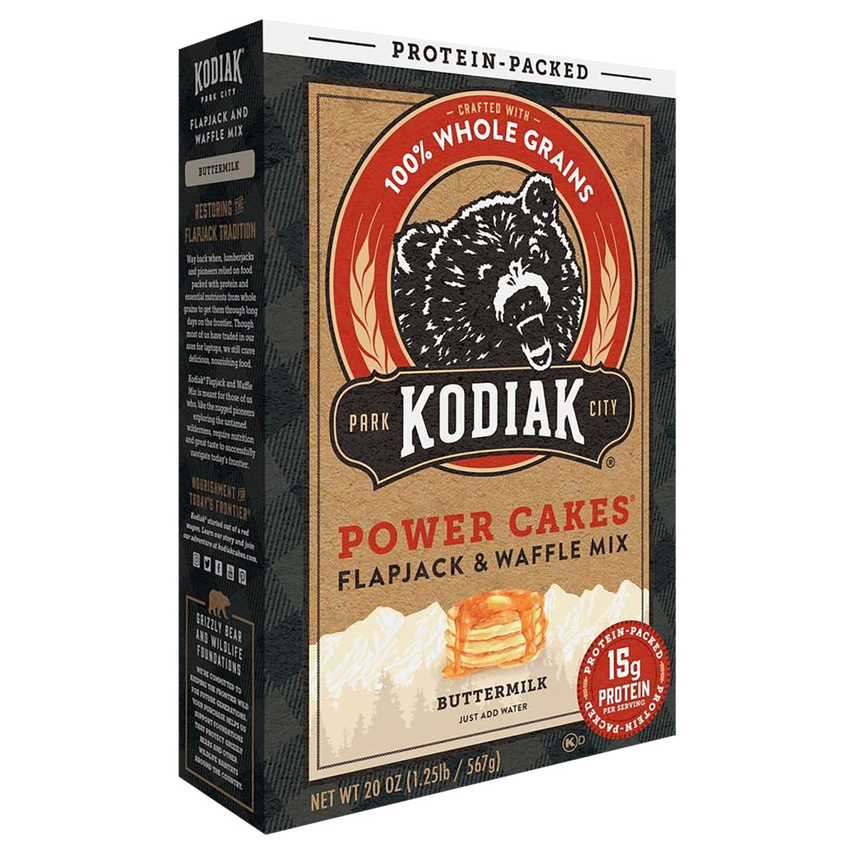 slide 2 of 8, Kodiak Cakes Power Cakes Buttermilk Flapjack And Waffle Mix, 20 oz