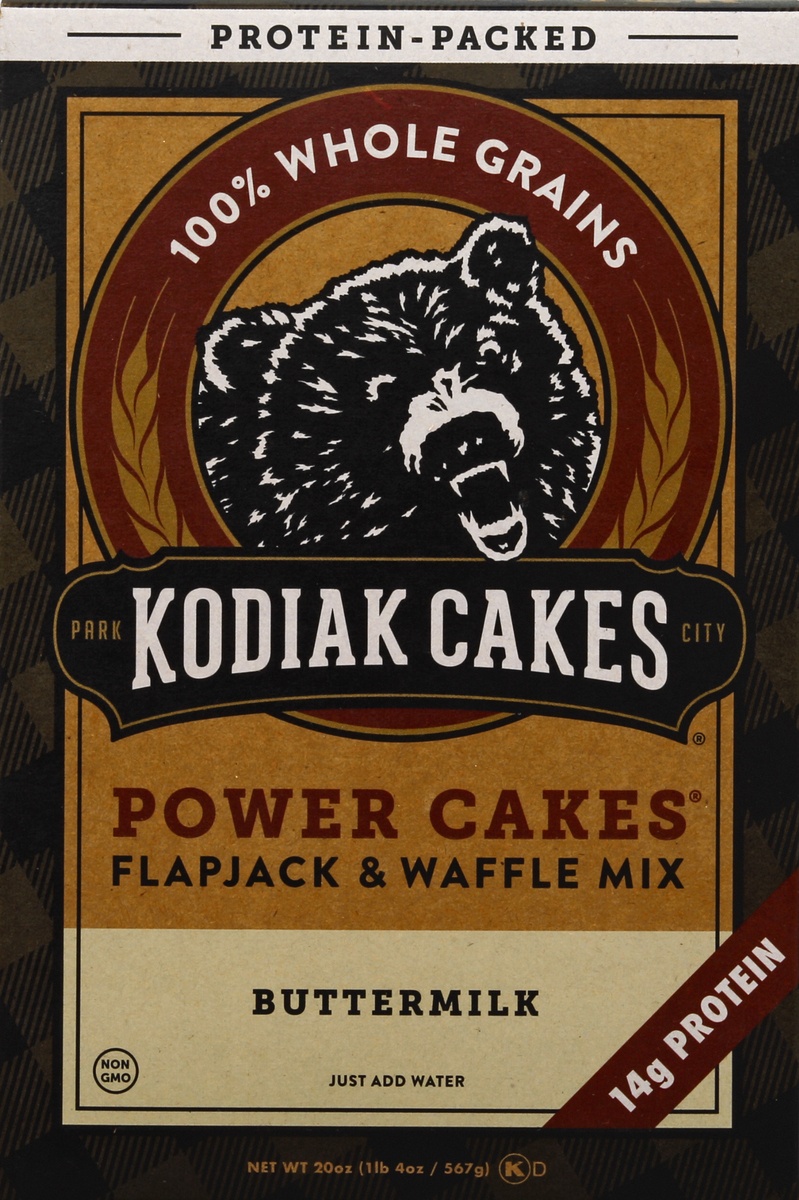 slide 4 of 4, Kodiak Cakes Protein Packed Flapjack & Waffle Mix Buttermilk, 20 oz