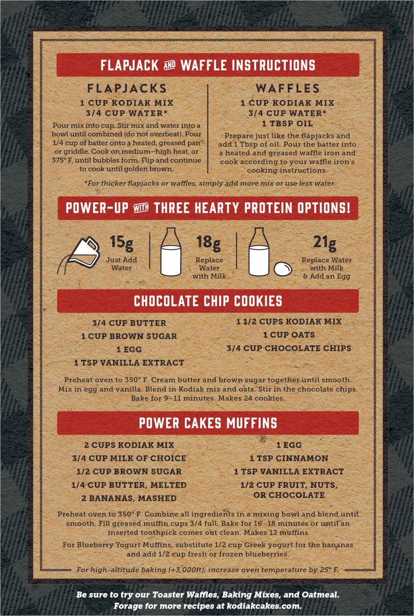 slide 4 of 8, Kodiak Cakes Power Cakes Buttermilk Flapjack And Waffle Mix, 20 oz