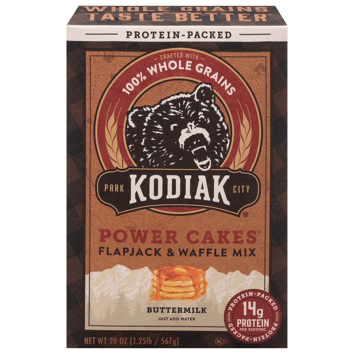 slide 1 of 1, Kodiak Cakes Protein Packed Flapjack & Waffle Mix Buttermilk, 20 oz