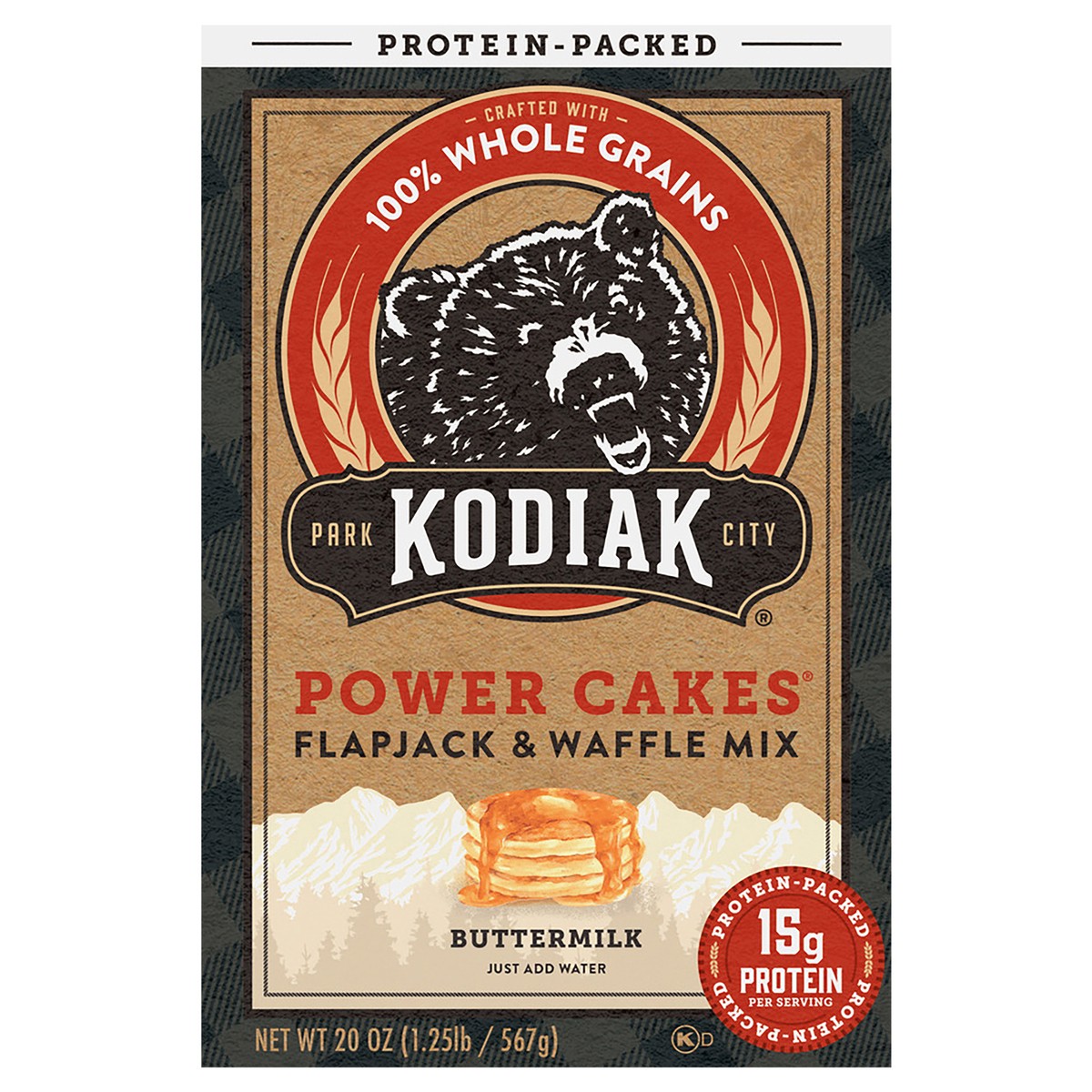 slide 1 of 8, Kodiak Cakes Power Cakes Buttermilk Flapjack And Waffle Mix, 20 oz