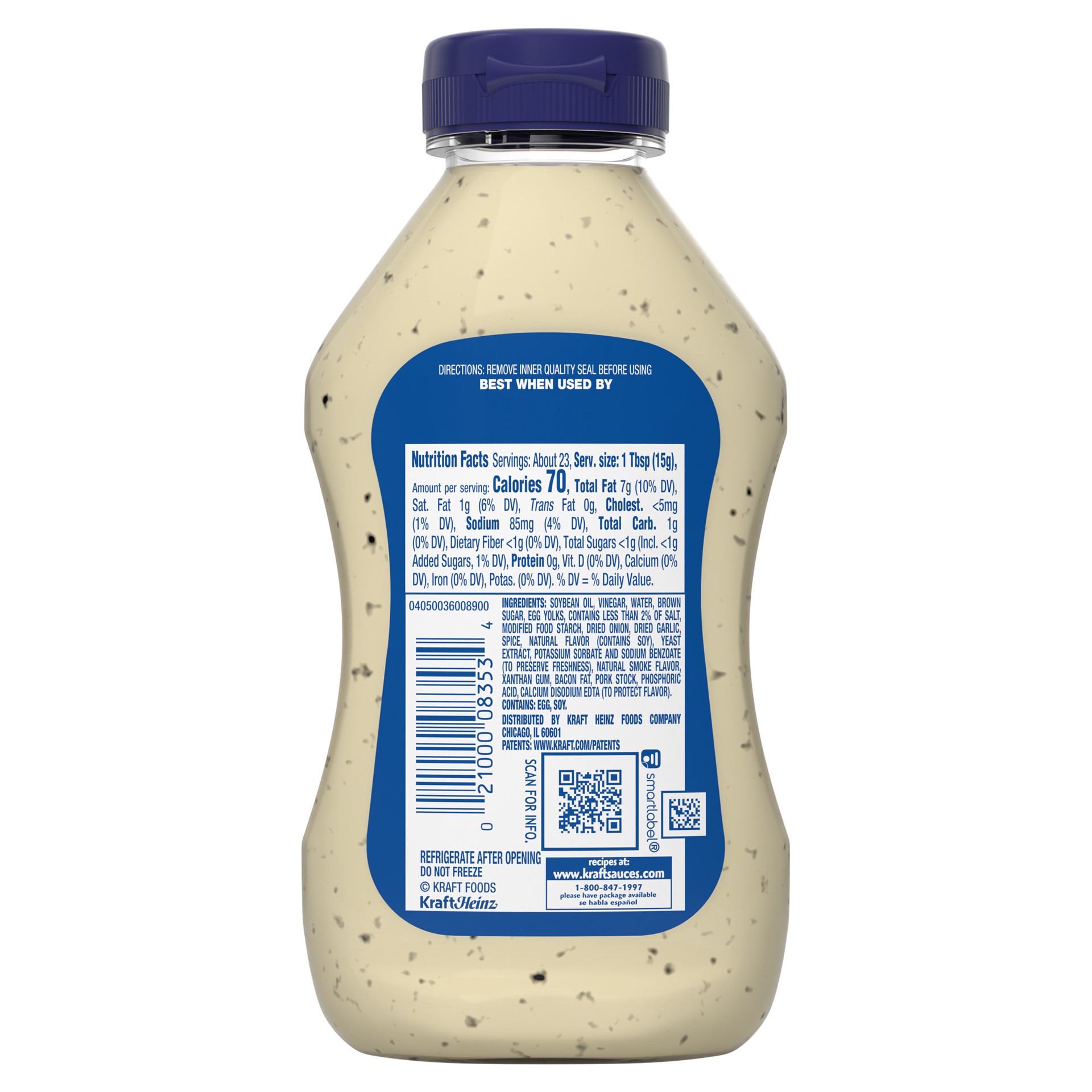 slide 3 of 5, Kraft Smoky Hickory Bacon Flavored Aioli, 12 oz Bottle, 12 fl oz