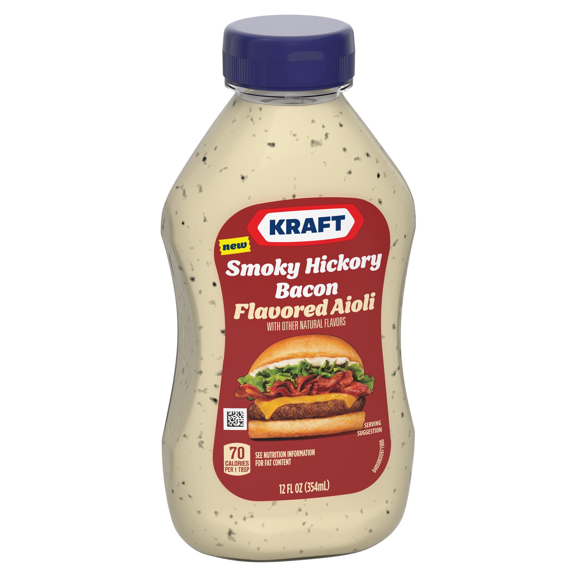 slide 2 of 5, Kraft Smoky Hickory Bacon Flavored Aioli, 12 oz Bottle, 12 fl oz