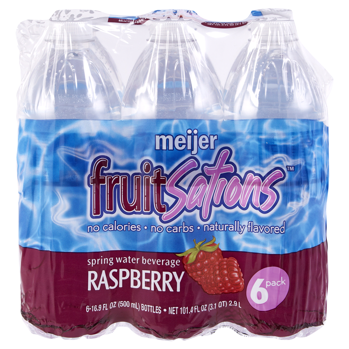 slide 1 of 1, Meijer Fruitsations Rasperry Flavored Water, 16.9 oz